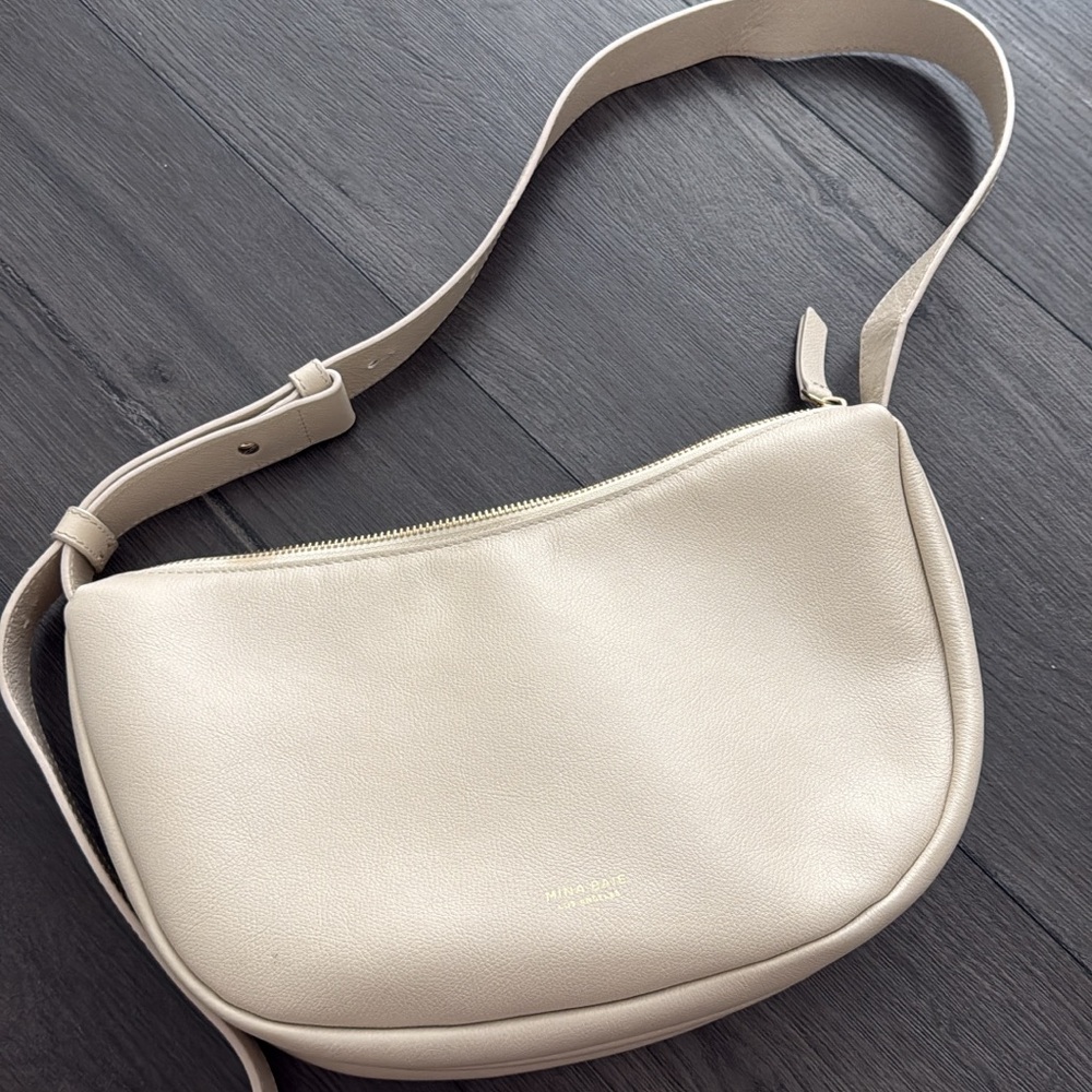 Mina Baie Bone Khloe Crossbody Shoulder Bag Leather